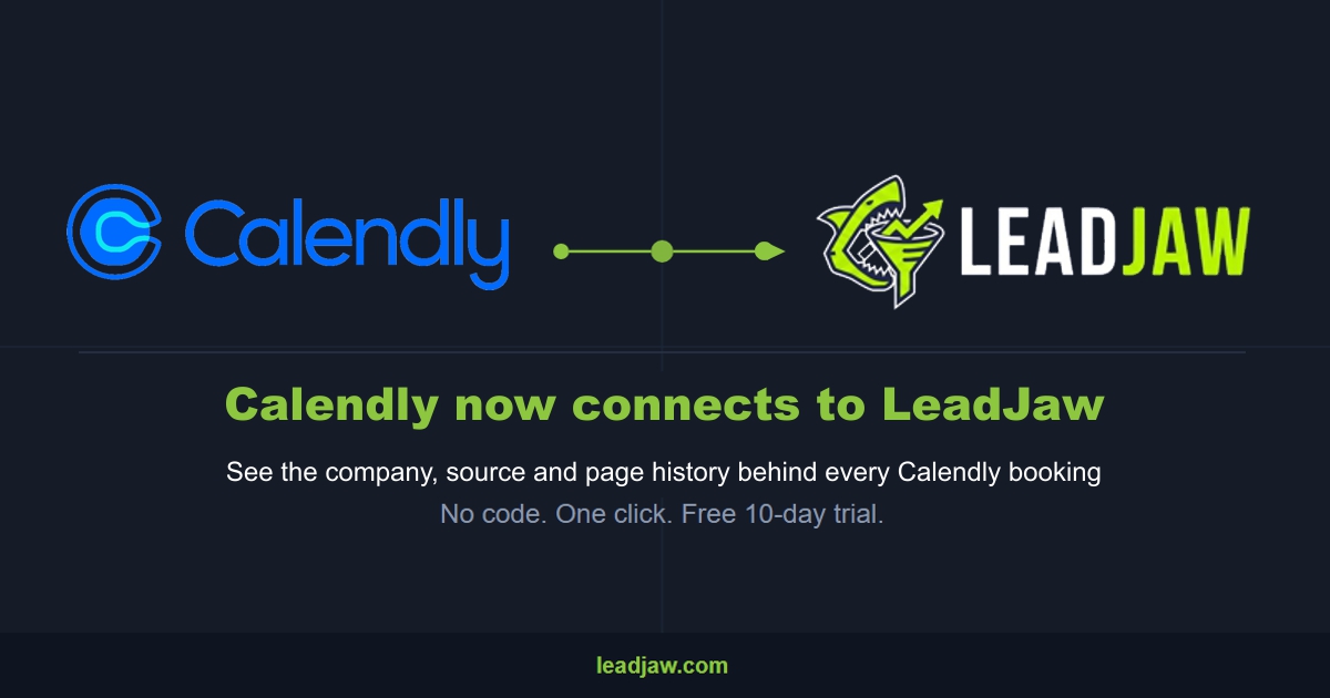 Connect Calendly to LeadJaw and See How Every Booking Found You