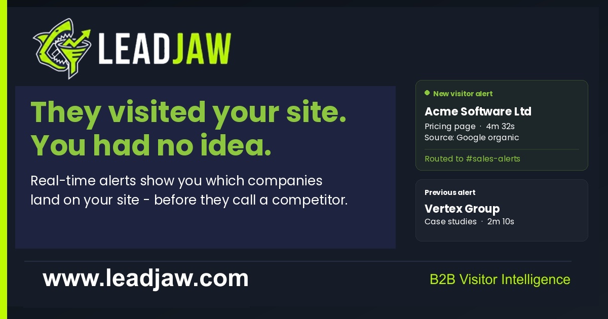 Website Visitor Alerts: How to Know Which Companies Are on Your Site Right Now